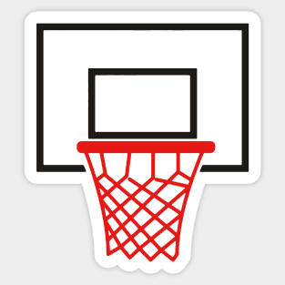 Minimalist Basketball Hoop Sticker